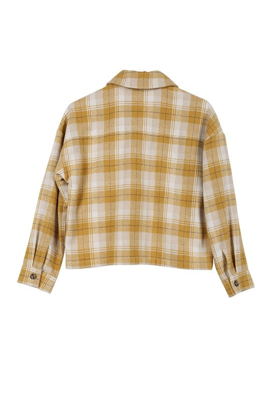 Mona Cropped Plaid Shacket