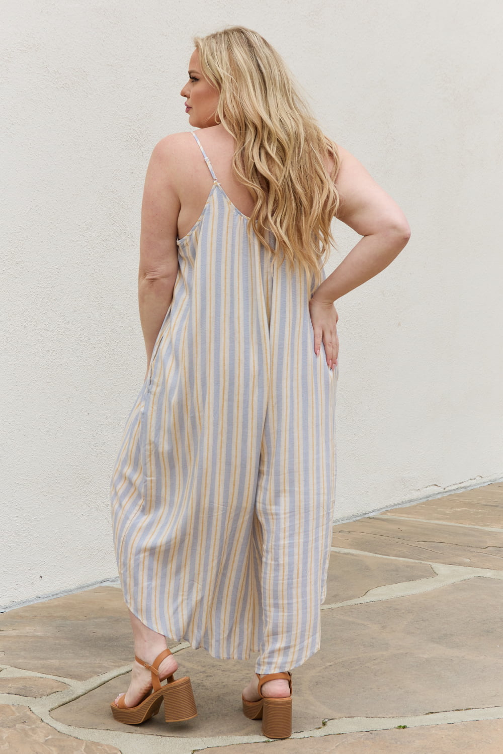 Cicilie Striped Jumpsuit with Pockets