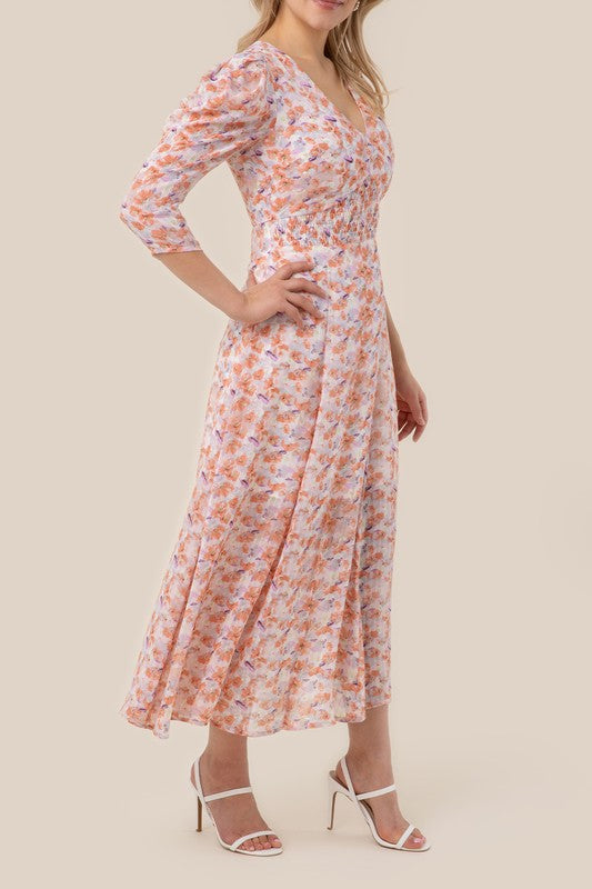 Load image into Gallery viewer, Vanessa Floral V Neck Maxi Dress
