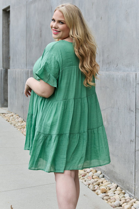 Haydyn Textured Woven Babydoll Dress