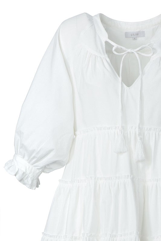 Molli Tiered Tassle Mini Dress