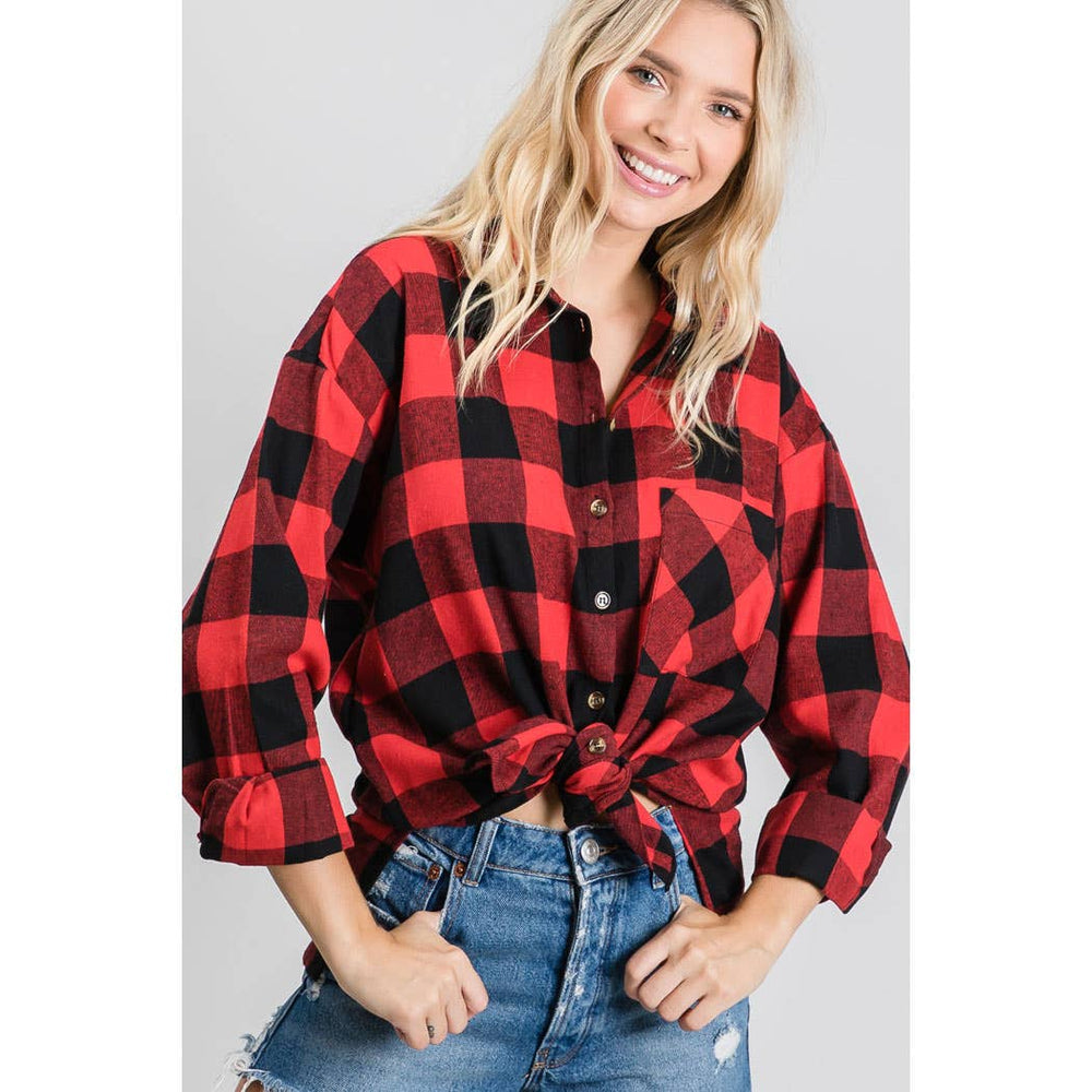 Red & Black Buffalo Plaid Flannel