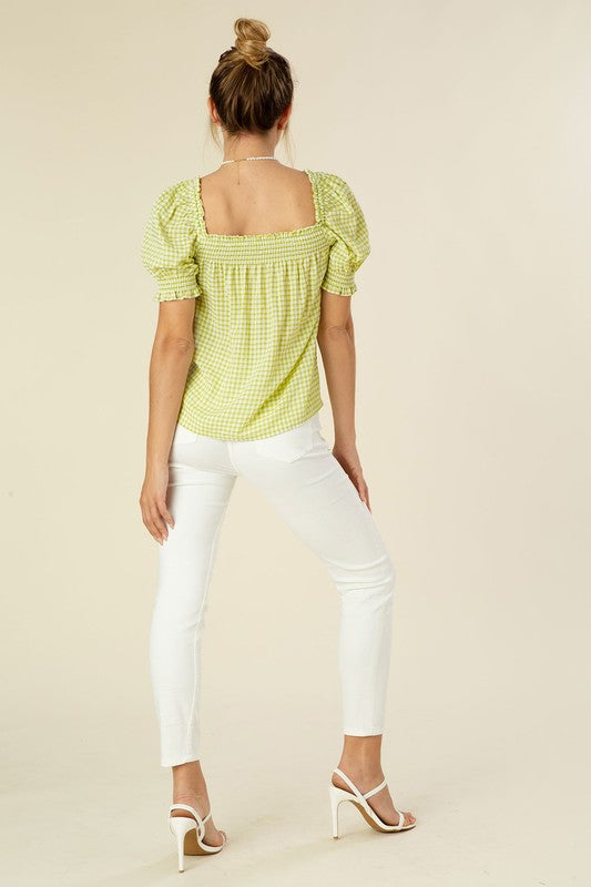 Load image into Gallery viewer, Camron Smocked Sleeve Blouse
