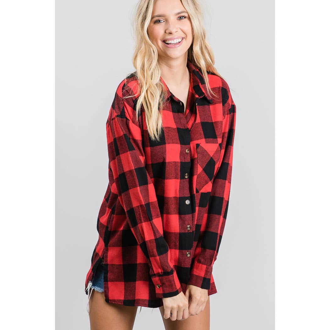 Red & Black Buffalo Plaid Flannel