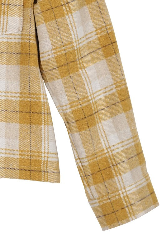 Mona Cropped Plaid Shacket