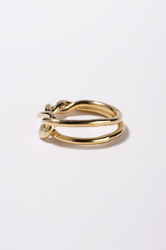 Twisted ring   gold