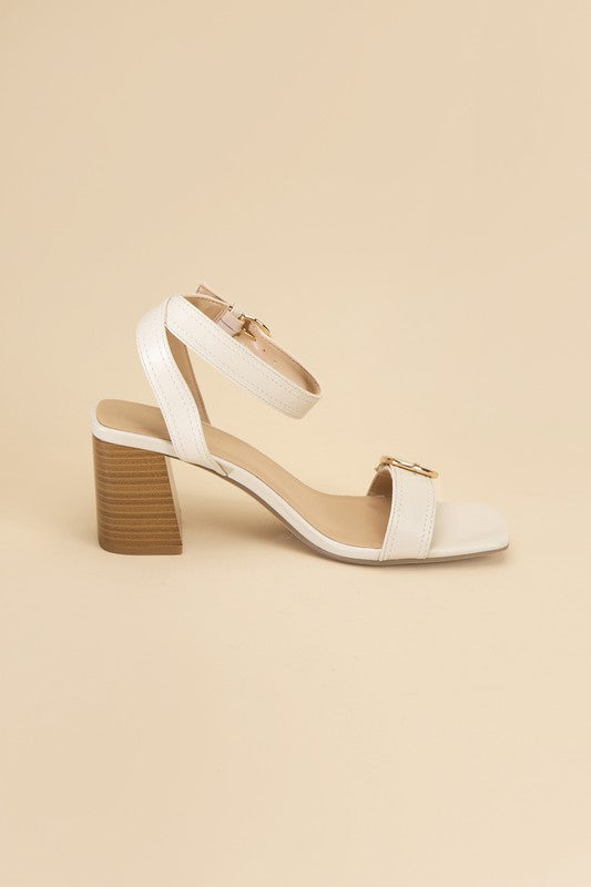 Trixie Buckle Detail Block Heel Sandals