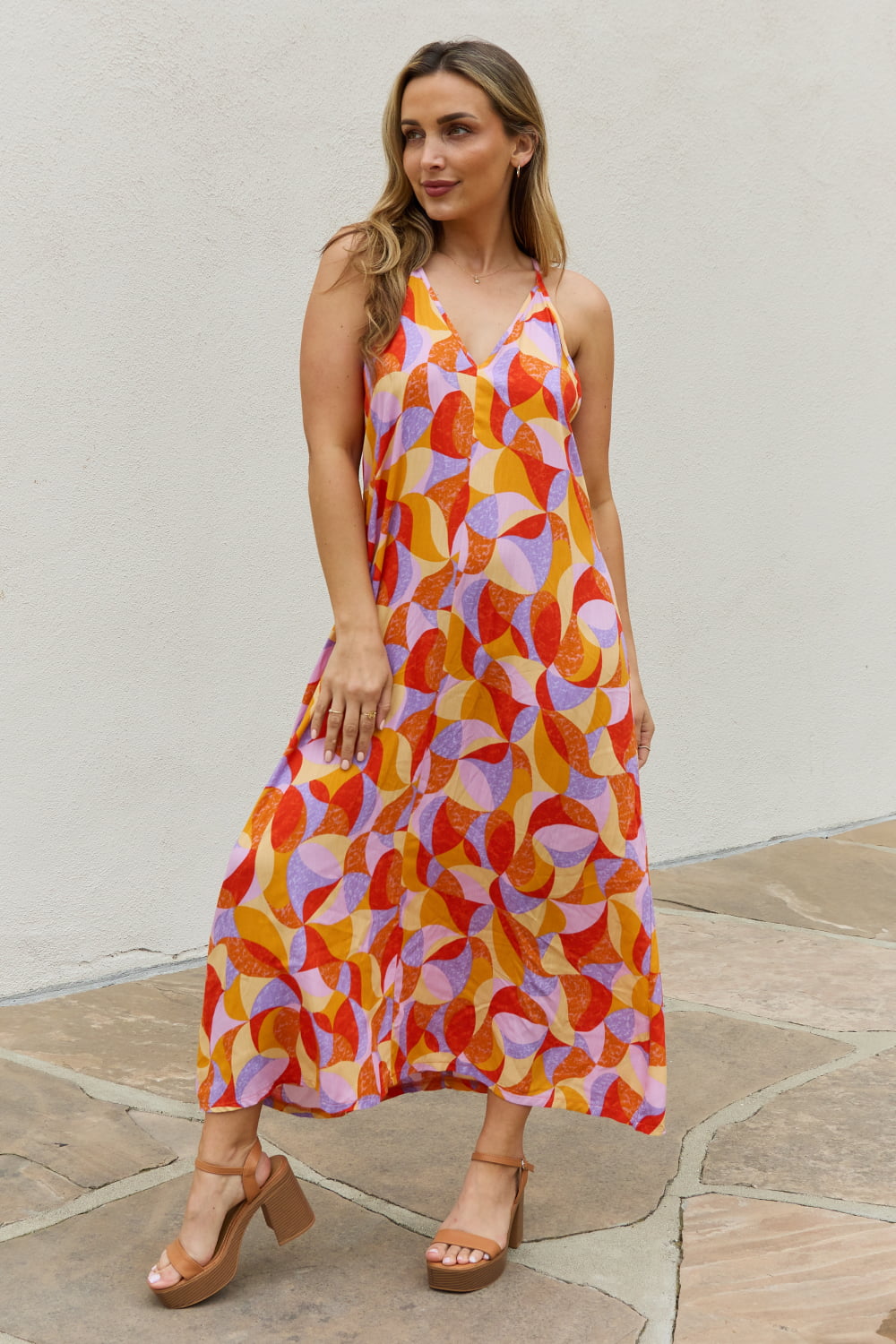 Poppy Printed Sleeveless Maxi Dress