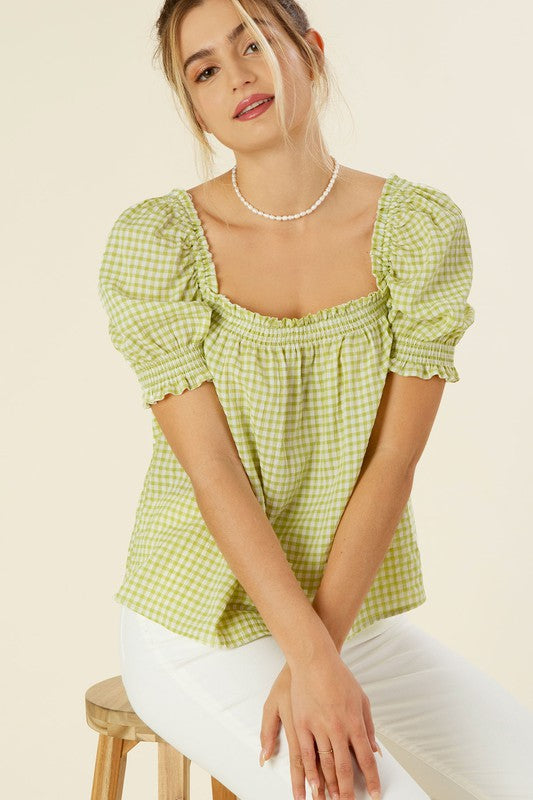 Camron Smocked Sleeve Blouse