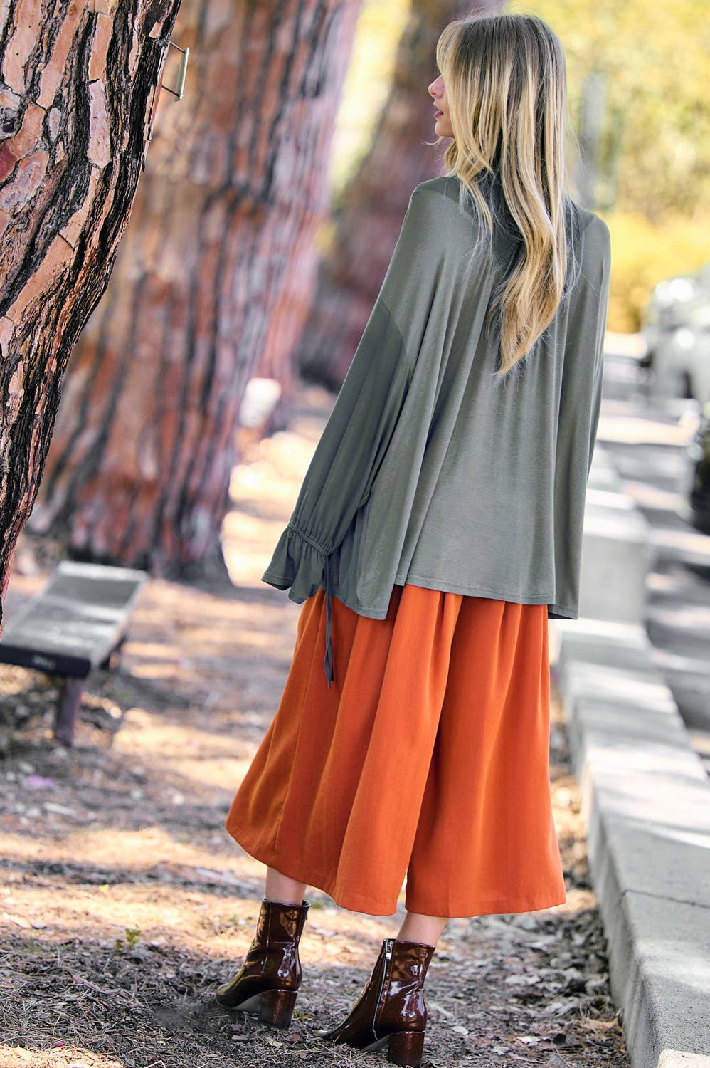 Dark Teal Ruffle Top