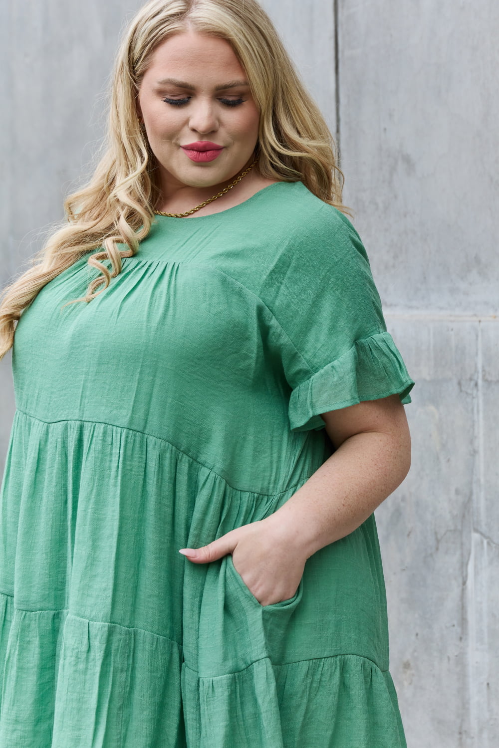 Haydyn Textured Woven Babydoll Dress